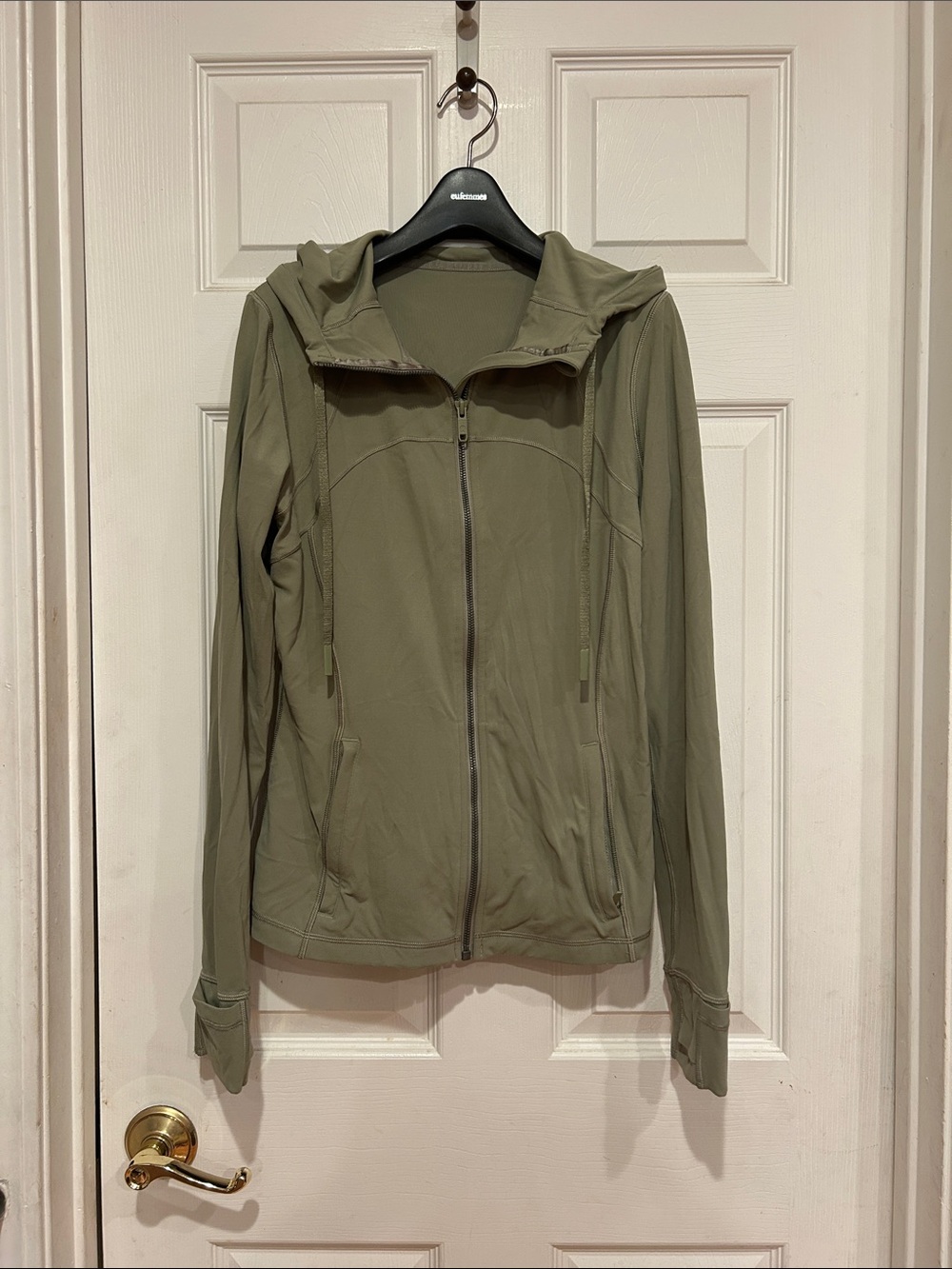lululemon athletica Olive Green Hooded Zip Jacket
